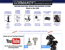Tablet Screenshot of losmandy.com